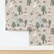 Whimsical Nursery Scandi Farmhouse Cottagecore Baby Kids Goose Farm Animals Trees Mushroom Nature Hand Drawn Scandinavian Botanical Snails Custom Pre-pasted Wallpaper by Spoonflower Pre-Pasted Wallpaper 2FT Wide 18080285